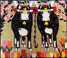 Load image into Gallery viewer, Maude Lewis "Oxen in the Spring" cross-stitch kit