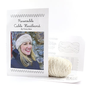 Fiona Alice Reversible Cable Headband Kit