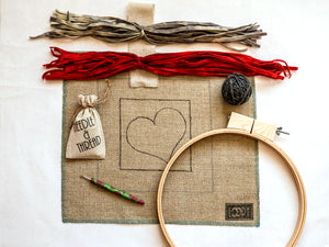 Loopy Wool Hooked Heart Kit